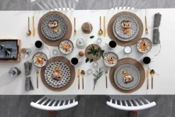 Vancasso, Haruka Porzellan Geschirrservice, 32-teilig Rund Kombiservice Geschirrset Tafelservice Für 8 Personen, Schwarz -Küchenzauber Günstiges Geschäft d5877d925804a214f8f6d4149e6a76ff