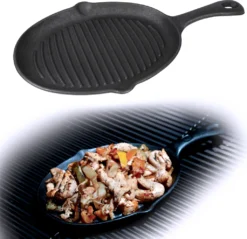 Jim Beam BBQ Servierpfanne Gusseisen - Grillpfanne Steakpfanne Emaille Mit Holzuntersetzer Servierbrett 4er Set -Küchenzauber Günstiges Geschäft d5cd6bb701d7c4f2264d7c9e78f610c9