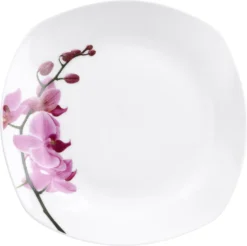 Kaffeeservice 18-tlg. Kyoto Orchidee Leicht Eckig Porzellan Für 6 Personen Weiß MitNachbildung -Küchenzauber Günstiges Geschäft d6db4982b96d9517449f94cb9be88a8b