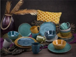 CreaTable 22561 Kombiservice Samarkand Für 4 Personen, Steinzeug, Mehrfarbig (1 Set, 16-teilig) -Küchenzauber Günstiges Geschäft d727fcf4b69a5794880bd88ecb82964a