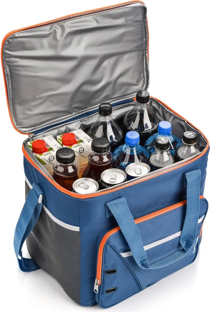 METEOR Kühltasche Frosty Picknicktasche Thermotasche Isoliertasche 30L Blue/grey 4 METEOR Kühltasche Frosty Picknicktasche Thermotasche Isoliertasche 30L Blue/grey – Bild 4