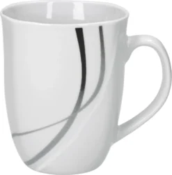 Van Well Frühstücksservice Silver Night, 12tlg 6 Personen, 6 Kaffeebecher + 6 Teller, Linien-Dekor -Küchenzauber Günstiges Geschäft da5c44bf5345f167b169a0a3db501bff 1