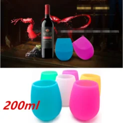 6er Set 200ml Unzerbrechlich Blau Silikon Biergläser Whisky GläSer Wein Becher Stammlos Weinbecher Tasse -Küchenzauber Günstiges Geschäft da78e0b32b0f36a2ff04370f3adf2165