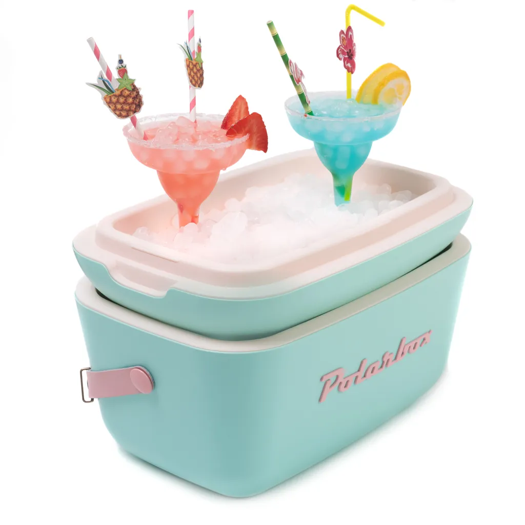 Kühlbox | Passive Kühlbox | Kühltaschen Polar In Retro Vintage Design Aus Kunststoff Mit Polystyrol (Airpop) Thermische Isolierung, 12L In Türkis 4 Kühlbox | Passive Kühlbox | Kühltaschen Polar In Retro Vintage Design Aus Kunststoff Mit Polystyrol (Airpop) Thermische Isolierung, 12L In Türkis – Bild 4