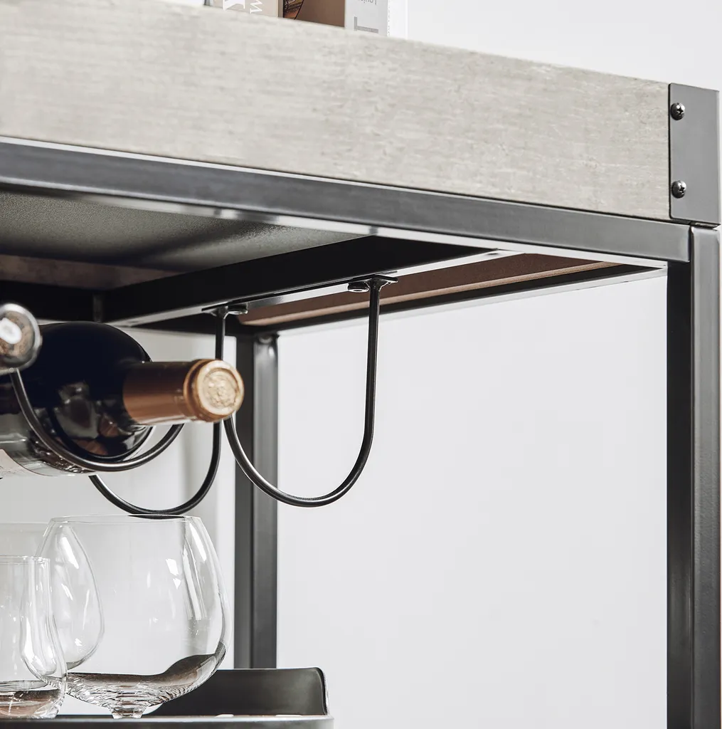 SoBuy FKW56-HG Servierwagen Mit 2 Ablagen Und Einem Abnehmbaren Tablett Küchenwagen Mit Rollen Rollwagen Metall Rollbar Beton Hell 6 SoBuy FKW56-HG Servierwagen Mit 2 Ablagen Und Einem Abnehmbaren Tablett Küchenwagen Mit Rollen Rollwagen Metall Rollbar Beton Hell – Bild 6