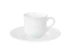 EBRO Kaffeeservice, 18tlg., Tassen + Dessertteller + Untertasse, Weiß, Opal-Hartglas -Küchenzauber Günstiges Geschäft ddb23e426ec18f5d8831d16ca3b2710e
