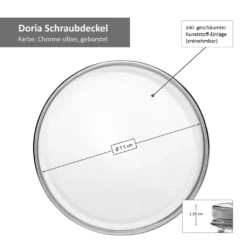 8-tlg. Vorrats-Gläserset Doria 520 Ml + 320 Ml Gewürzglas Mit Schraub-Deckel Silber Gläser 12 8-tlg. Vorrats-Gläserset Doria 520 Ml + 320 Ml Gewürzglas Mit Schraub-Deckel Silber Gläser -Küchenzauber Günstiges Geschäft dfe21235aad8c1806f138a0789a578a6
