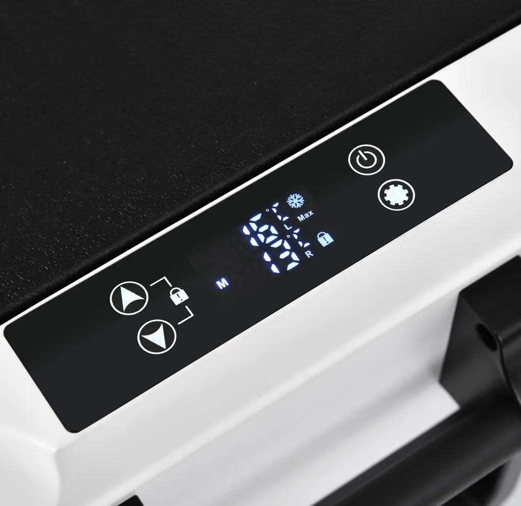 Merax Elektrisch Kühlbox Mit Kompressor 31.5L Schwarz, Mini Kühlschrank Tragbar Kühlleistung Bis -20° C, Gefrierbox 12/24 V Und 230 V Für Büro, Auto, Camping, Garten 17 Merax Elektrisch Kühlbox Mit Kompressor 31.5L Schwarz, Mini Kühlschrank Tragbar Kühlleistung Bis -20° C, Gefrierbox 12/24 V Und 230 V Für Büro, Auto, Camping, Garten – Bild 17