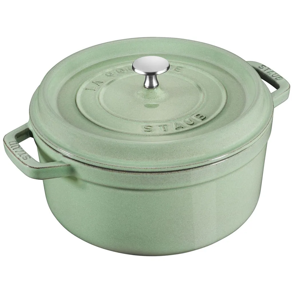 STAUB Cocotte Rund 28 Cm Salbei 1 STAUB Cocotte Rund 28 Cm Salbei