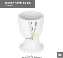 Kombiservice 62 Tlg. Fashion, Eckige Form -Küchenzauber Günstiges Geschäft e44235f8e420ae62e02cf84015d46e81