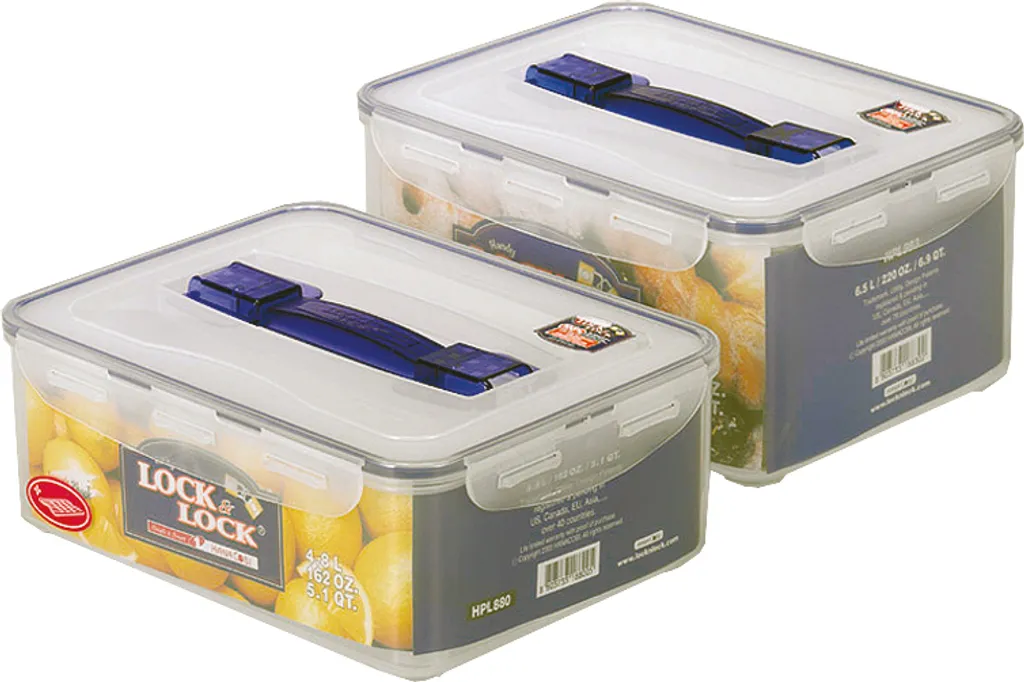 Lock & Lock Classic Vorratsdose 6,50 L, Recheckig, 294x230x138 Mm, Semi-transparent/blau 7 Lock & Lock Classic Vorratsdose 6,50 L, Recheckig, 294x230x138 Mm, Semi-transparent/blau – Bild 7