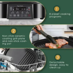 Aigostar 6 L Dampfgarer Mit Timer, Langsamkocher, Grill Und Dampfgarer 3 In 1, BPA-frei, Programmierbar, Voreingestellte Programme, Warmhaltefunktion, 1250 W -Küchenzauber Günstiges Geschäft e7126715158b126962d973b8049cec78