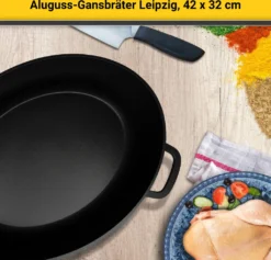 Karl Krüger 23042 Aluguss Gansbräter Leipzig 42 Cm, Schwarz -Küchenzauber Günstiges Geschäft e7d8830a0765d08475fe9eb55e7dfc83
