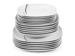 Sänger SÄNGER Porzellan Geschirrset Bilgola Black Lines, Tafelservice 18 Teilig Für 6 Personen -Küchenzauber Günstiges Geschäft e86023e580fafedf44c274fabe56a8cc