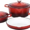 Carl Schmidt Sohn 7-tlg. Gusseisen Kochtopf-Set XANTEN 067489 Rot