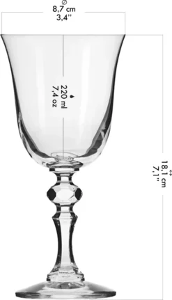 KROSNO Krista Kleine Rotweingläser, 6er-Set, 220 Ml -Küchenzauber Günstiges Geschäft e90419630d1b3c59b191991856391618