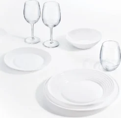Tafelservice Harena 18-teilig Weiß LUMINARC Essservice Geschirrset Tafelset -Küchenzauber Günstiges Geschäft ea205ea3fd87e4d1aa8334874304f038