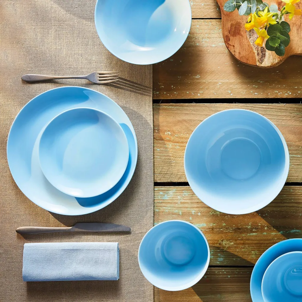 Tafelservice Diwali Light Blue Hellblau 18-teilig LUMINARC Hartglasgeschirr Geschirrset Tafelset Essservice Geschirr 8 Tafelservice Diwali Light Blue Hellblau 18-teilig LUMINARC Hartglasgeschirr Geschirrset Tafelset Essservice Geschirr – Bild 8