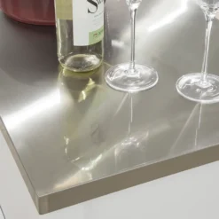 SoBuy FKW83-W Servierwagen Mit 2 Körben Und 2 Schubladen Küchenwagen Küchenschrank Rollwagen Mit Edelstahlplatte Weiß -Küchenzauber Günstiges Geschäft eaeab12a9fd594a3f2fe442e878c3592