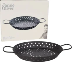 Jamie Oliver Grillpfanne - Antihaft - Mit Griffen - Spülmaschinenfest - Ø 30cm - Kohlenstoffstahl -Küchenzauber Günstiges Geschäft ec43ad08670241dba5e3ad0938477e34