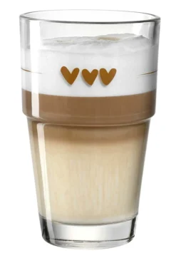 LEONARDO 043467 Solo Latte Macchiato Becher Mit Motiv Herzen, Glas, 410 Ml, Klar -Küchenzauber Günstiges Geschäft ec61fef1c6750c2aebb7615c9eb3d791