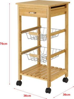 Bambus Küchenwagen Stenungsund 76 X 36 X 36 Cm Servierwagen Mit Schublade Und Ablage Allzweckregal Rollwagen Mit Metallkörben Küchenregal -Küchenzauber Günstiges Geschäft ecf4079fda4c6693bf4ea83cd2885a3b