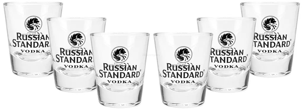Russian Standard Shotglas Shotgläser Set - 6 Stück 2cl Geeicht 1 Russian Standard Shotglas Shotgläser Set - 6 Stück 2cl Geeicht