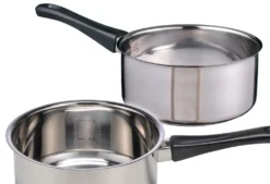 EDELSTAHL Stielkasserolle Kasserolle 'Sylt' Kochtopf Topf Stieltopf Kochen