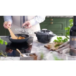 Woll IRON, Topf Mit Deckel, Ø 16 Cm, 8 Cm Hoch, 1.3 Liter, Inkl. Silikongriffe, Carbon Grey -Küchenzauber Günstiges Geschäft f57ceccd884b66b9bbea7998896a00f4