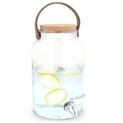 Navaris Getränkespender 5,6 Liter Aus Glas - Mit Zapfhahn Aus Edelstahl Und Kork Deckel - Wasserspender Glasbehälter Für Kalte Getränke -Küchenzauber Günstiges Geschäft f6b930c6c13236d661e140bda2f31f47