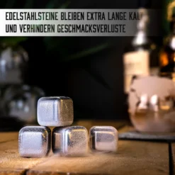 Whisiskey - Whisky Karaffe - Geschenke Für Männer - Komplette Whiskey Set - Globus - 900ML – Inkl. 4 Whisky Steine, 4 Whisky Gläser & Ausgießer - Whisky Dekanter – Whiskygläser - Natursteine -Küchenzauber Günstiges Geschäft f81a801a1434fa5cc864c5d606b740ad