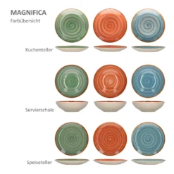 24tlg. Geschirrset Magnifica I Kombiservice I 6 Pers. I Becher + Müsli+ Teller + Essteller 13 24tlg. Geschirrset Magnifica I Kombiservice I 6 Pers. I Becher + Müsli+ Teller + Essteller -Küchenzauber Günstiges Geschäft f9d59083a9bccf65d1c596889fb54a45