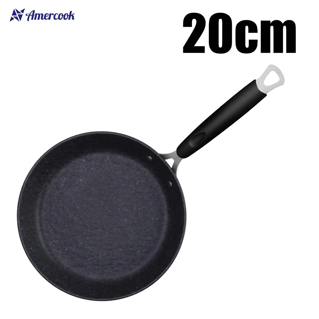 AMERCOOK Rockstone Bratpfanne 20 Cm - Universal-Pfanne Mit Aluminiumkern Bratpfanne - Für Alle Herdarten Zum Braten, Kochen Und Schmoren Induktionsgeeignet Bratpfanne Antihaft-beschichtet 3 AMERCOOK Rockstone Bratpfanne 20 Cm - Universal-Pfanne Mit Aluminiumkern Bratpfanne - Für Alle Herdarten Zum Braten, Kochen Und Schmoren Induktionsgeeignet Bratpfanne Antihaft-beschichtet – Bild 3