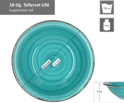 Service 18tlg. Tellerset Uni Bunt, Für 6 Personen In Unterschiedlichen Farben -Küchenzauber Günstiges Geschäft fb6df28ee833b022561463b9e3748f3f