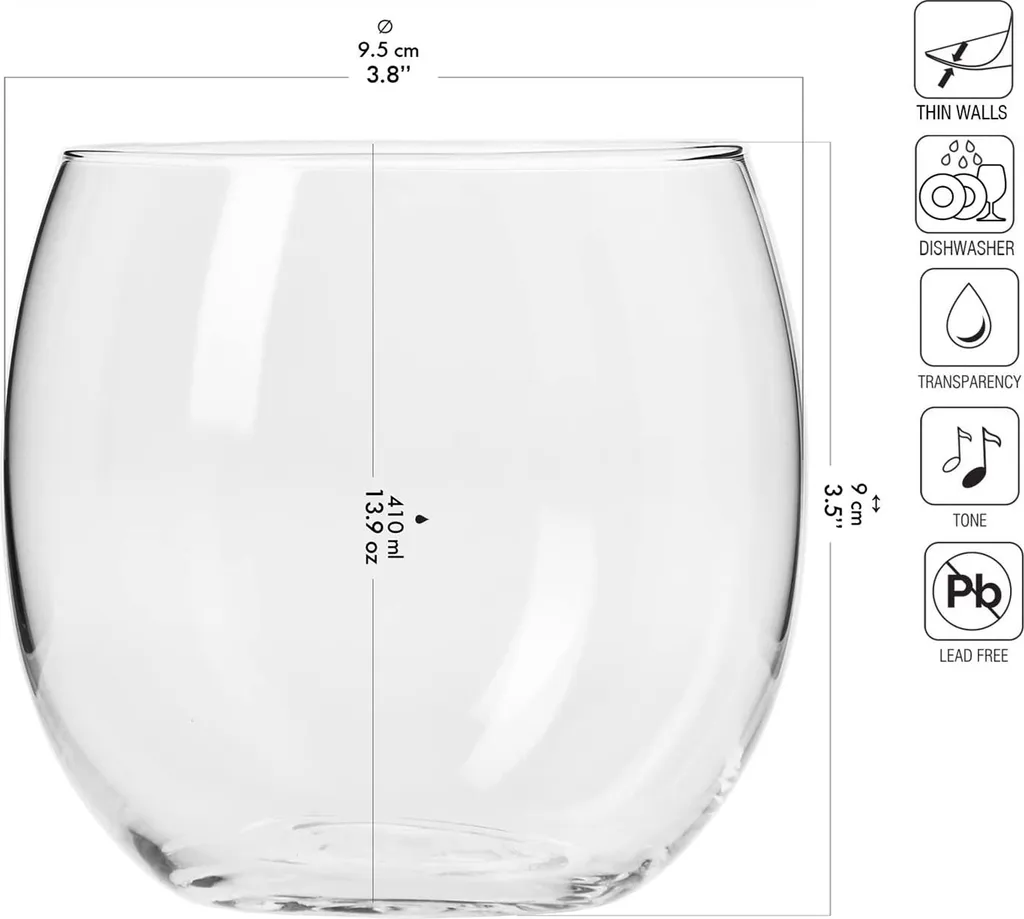KROSNO Harmony Wassergläser Saftgläser Trinkgläser | Set Von 6 | 410 ML | Spülmaschinenfest 8 KROSNO Harmony Wassergläser Saftgläser Trinkgläser | Set Von 6 | 410 ML | Spülmaschinenfest – Bild 8