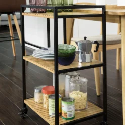 SoBuy Küchenwagen Servierwagen Rollwagen, Aus Metall Und Bambus FKW65-N 12 SoBuy Küchenwagen Servierwagen Rollwagen, Aus Metall Und Bambus FKW65-N -Küchenzauber Günstiges Geschäft fd01014770542f4c9ffa1ec124621687