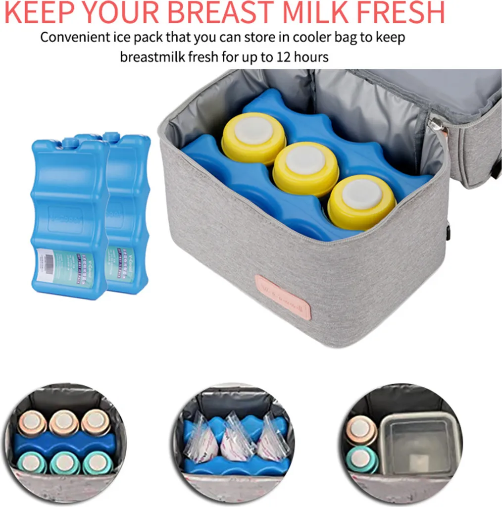 Muttermilch-Kühltasche Mit Kühlakkus, Doppellagig, Passend Für 3 Flaschen, Bis Zu 255 Ml, Für Stillen, Muttermilch, Pumpbeutel, Rucksack ,Denim Blue 7 Muttermilch-Kühltasche Mit Kühlakkus, Doppellagig, Passend Für 3 Flaschen, Bis Zu 255 Ml, Für Stillen, Muttermilch, Pumpbeutel, Rucksack ,Denim Blue – Bild 7