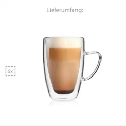 Sänger SÄNGER Doppelwandiges Cappuccino Gläser Set Mit Henkel 6 Teilig -Küchenzauber Günstiges Geschäft fe2a5447460709e18e23cc7f6daf7664